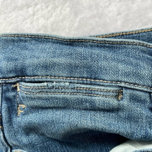 Frame Le High Flare Jeans Ashton Size 32 Blue LHF230 Stretch Denim - Picture 9 of 16